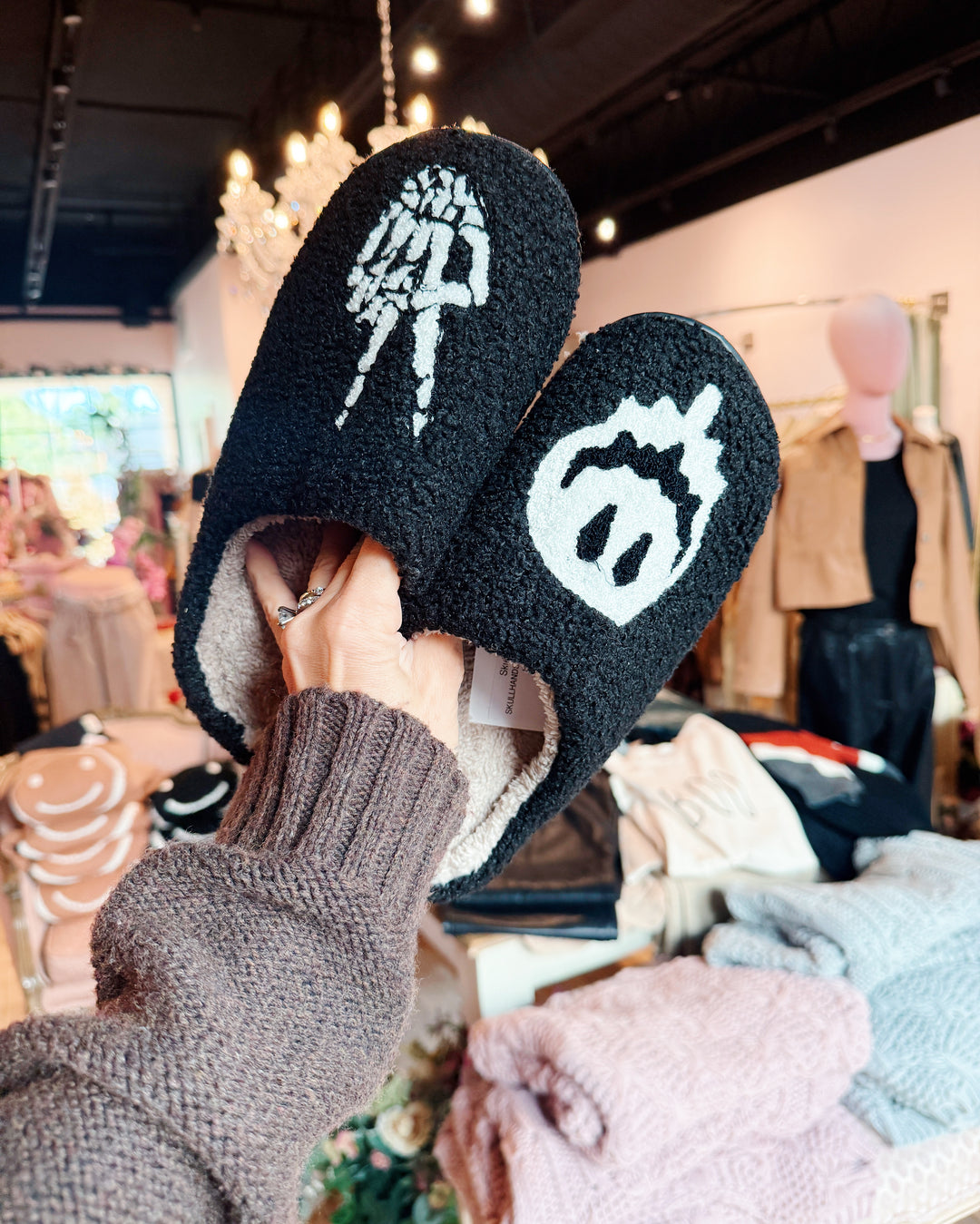Skull Hand Slippers
