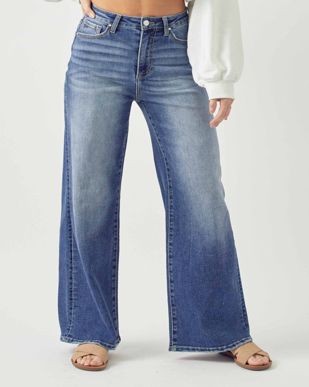 The Sarah High Rise Wide Leg Jeans