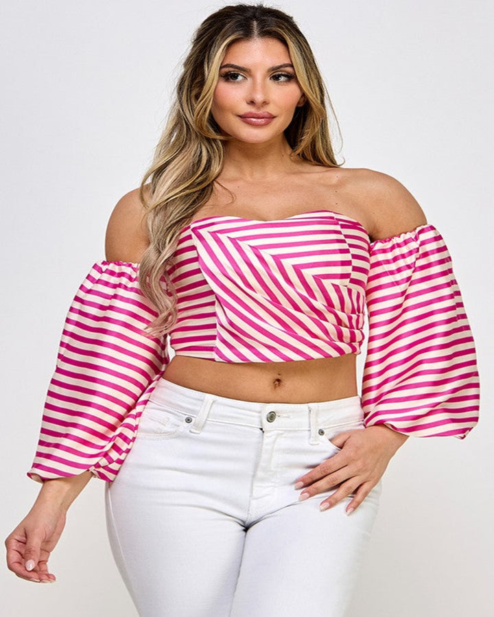 The Hannah Off Shoulder Crop Top
