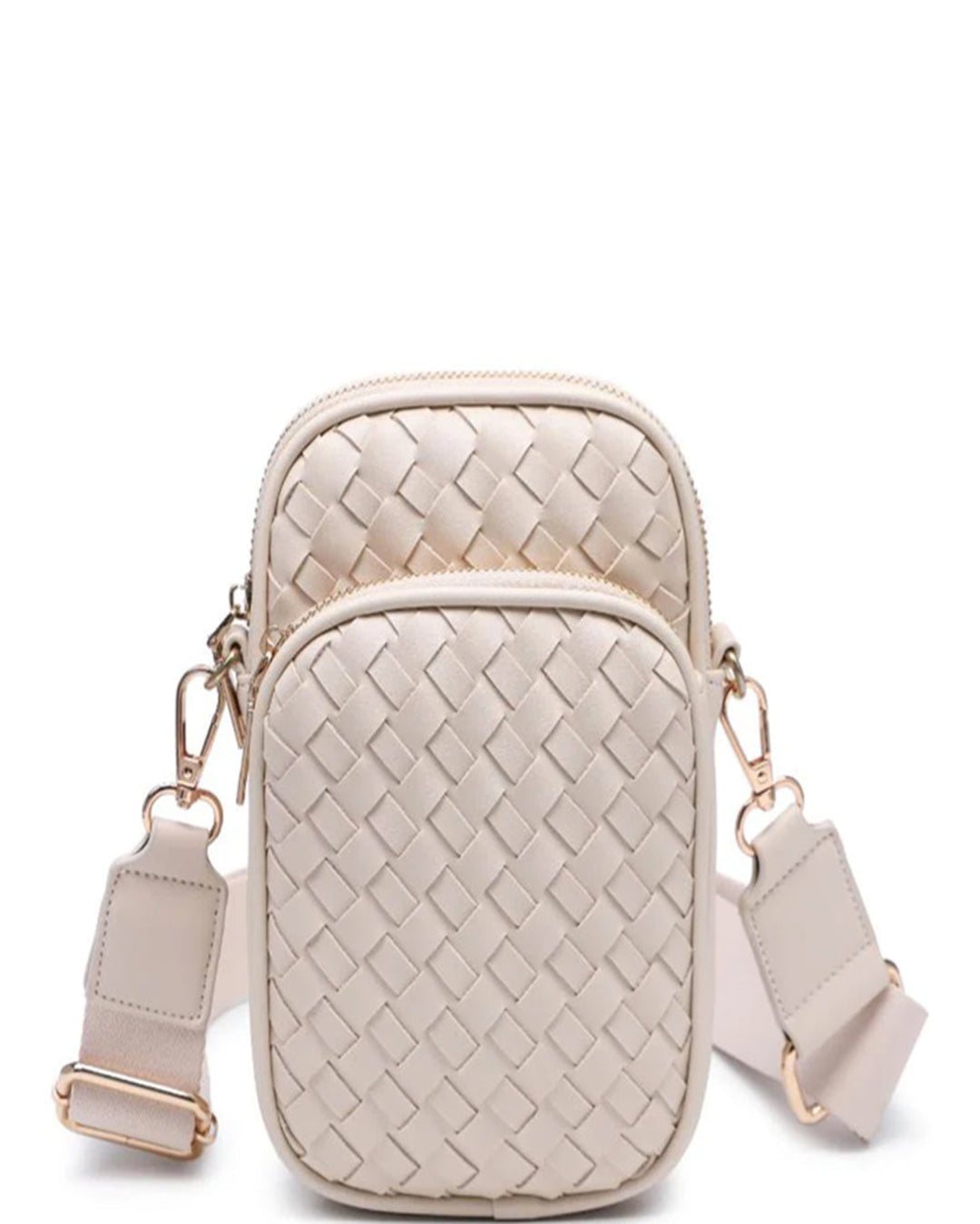 The Milan Woven Crossbody Bag - Oatmilk