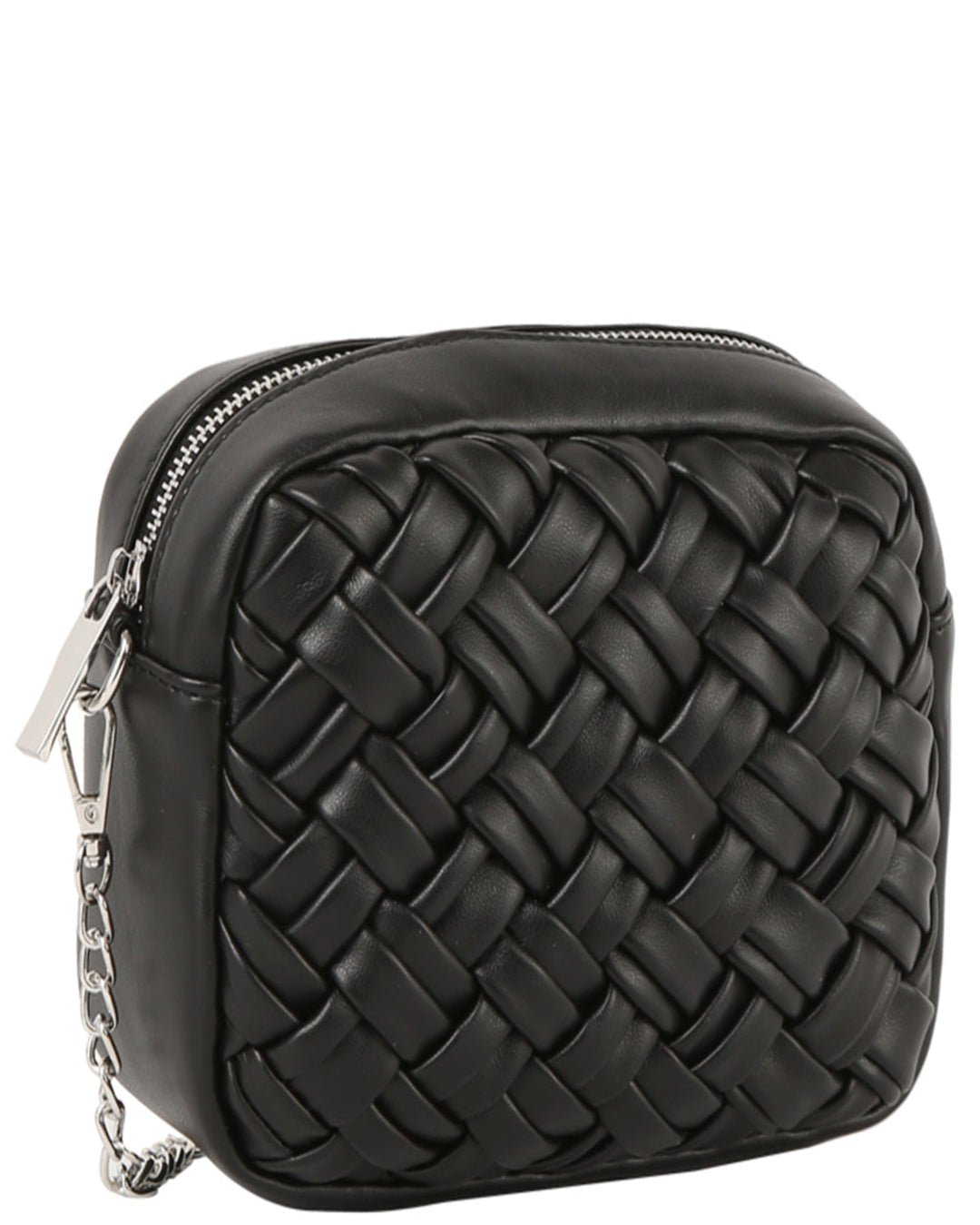 The Valencia Woven Crossbody - Black