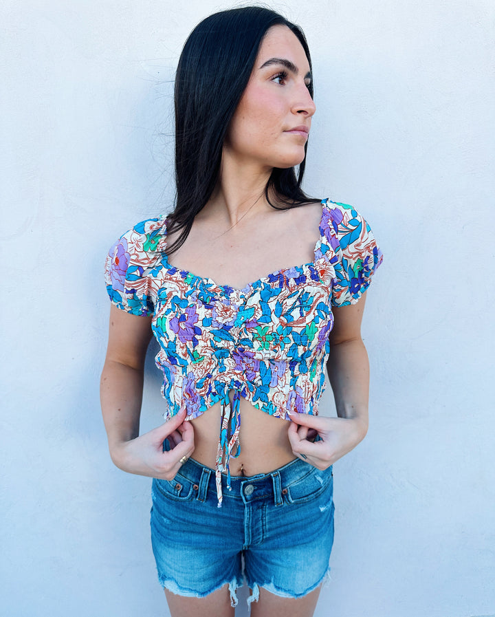 Malibu Sunset Crop Blouse