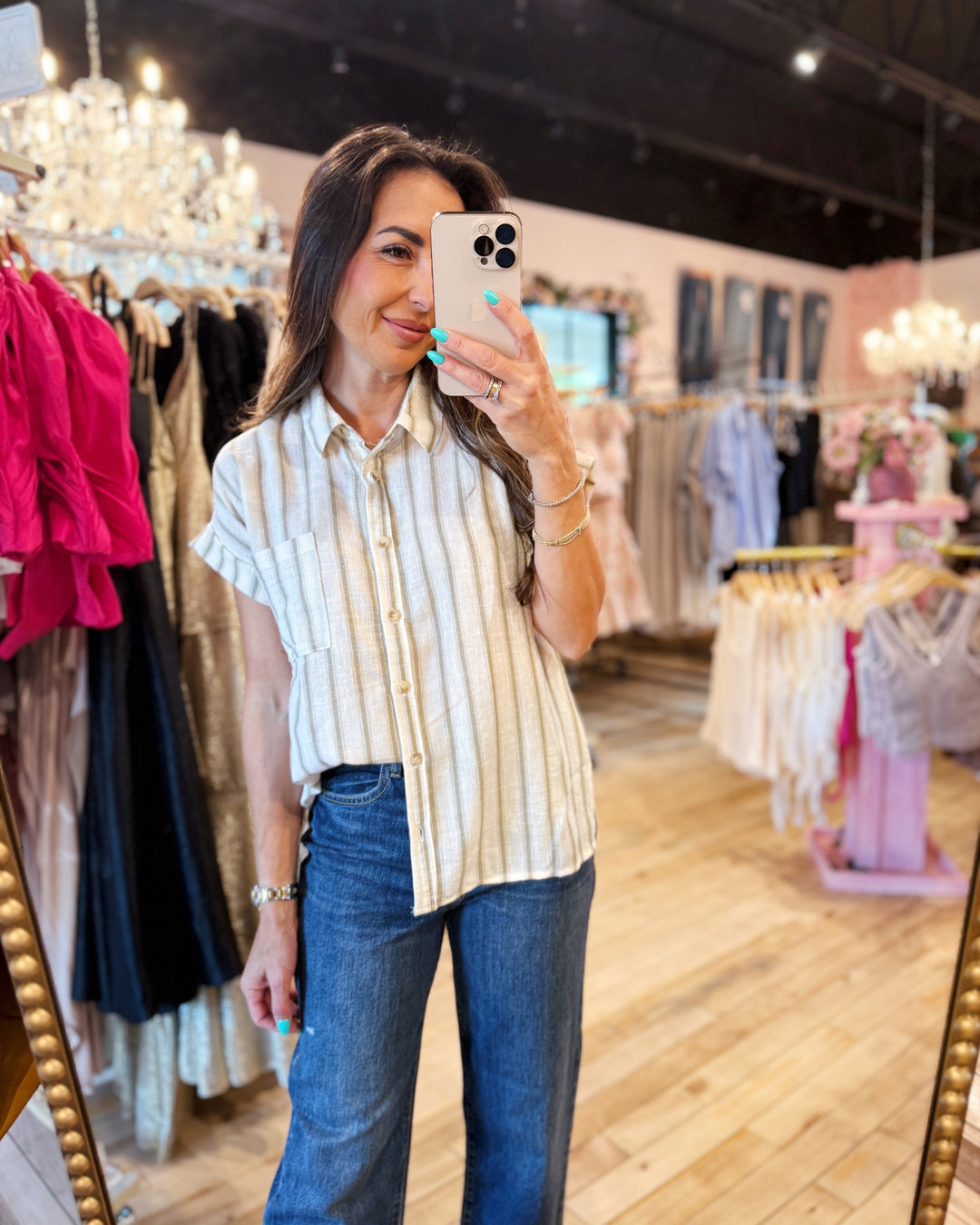 The Olivia Striped Button-Down Shirt