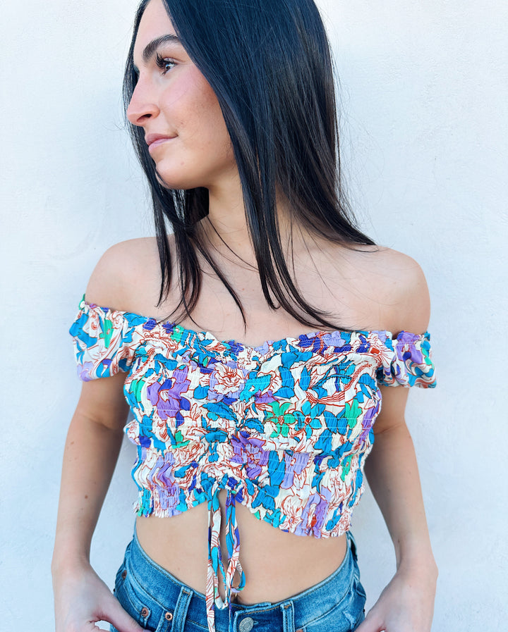 Malibu Sunset Crop Blouse