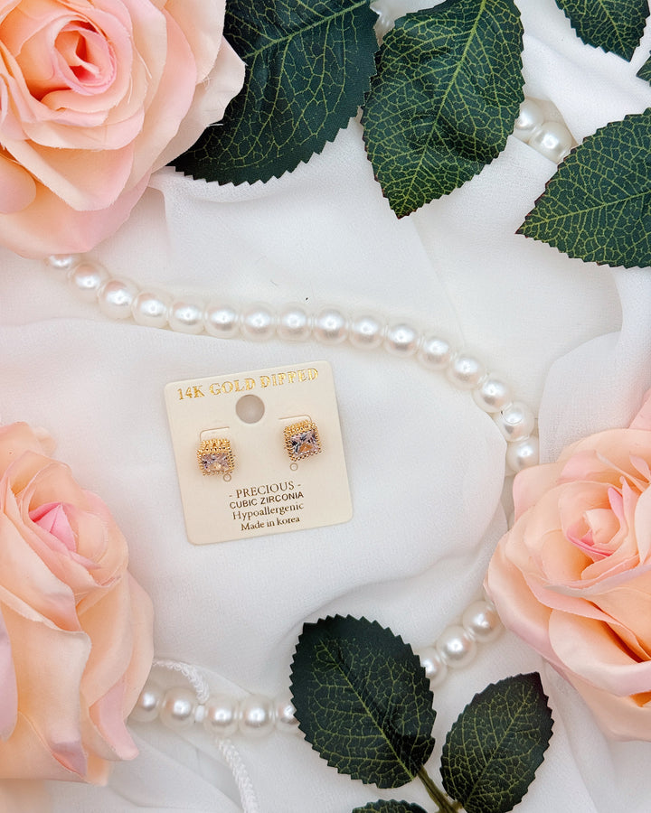 Elise 14K Gold Dipped Studs - 7 mm