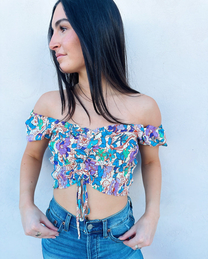 Malibu Sunset Crop Blouse