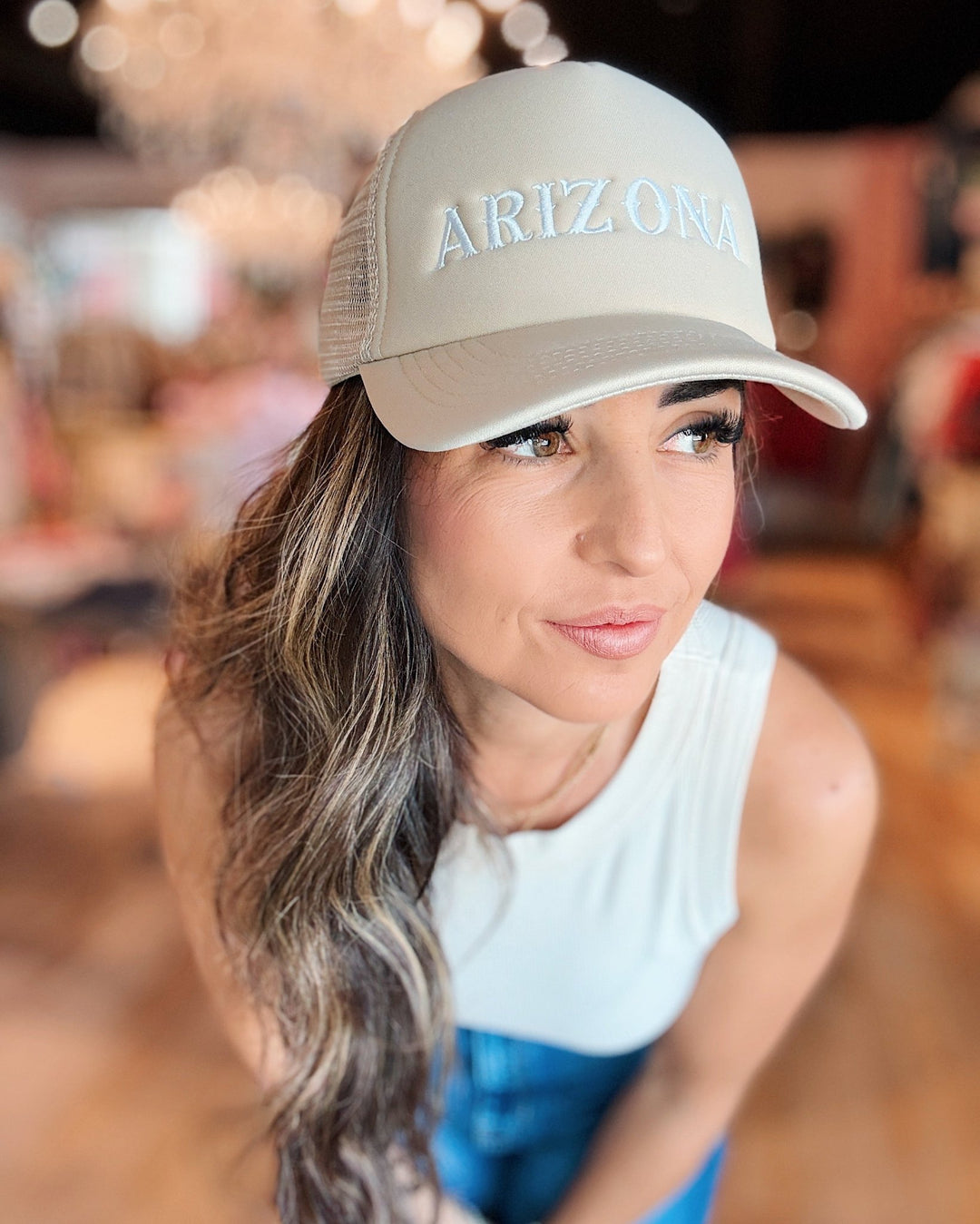 Beige Arizona Trucker Hat