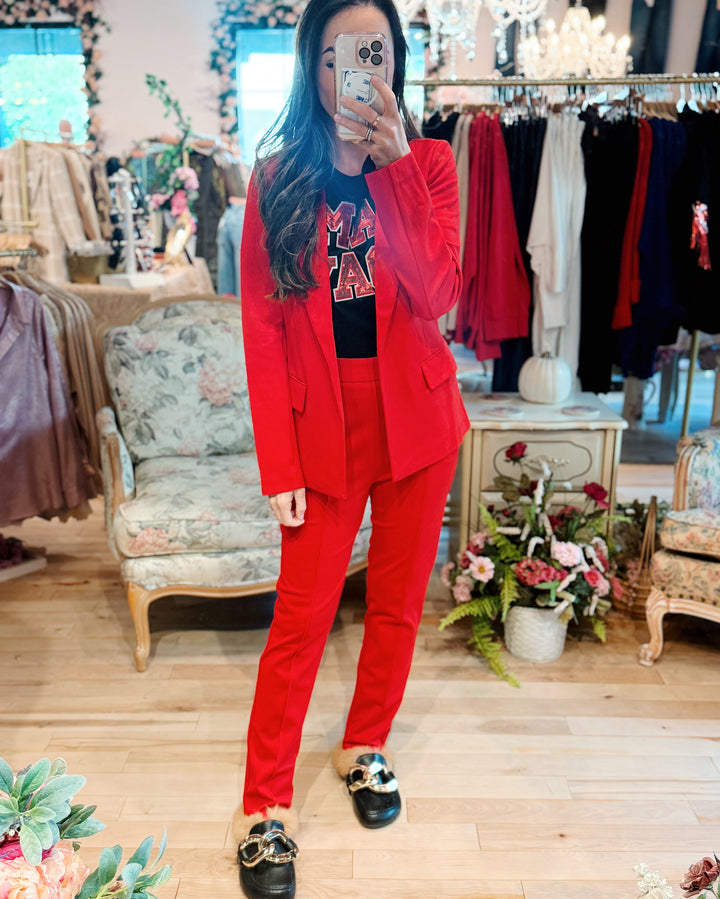 The Romina Trousers - Scarlet Red