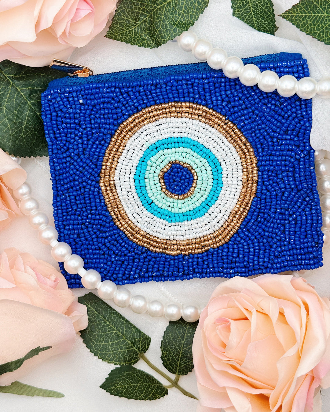 Evil Eye Coin Pouch - Blue