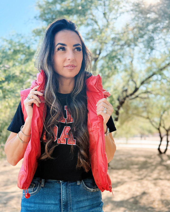 The Game Day Winter Hooded Zip Up Vest