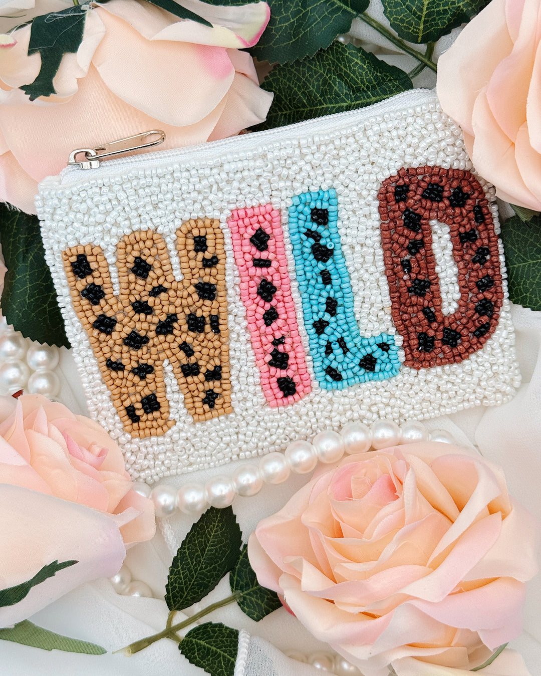 Wild Beaded Coin Pouch