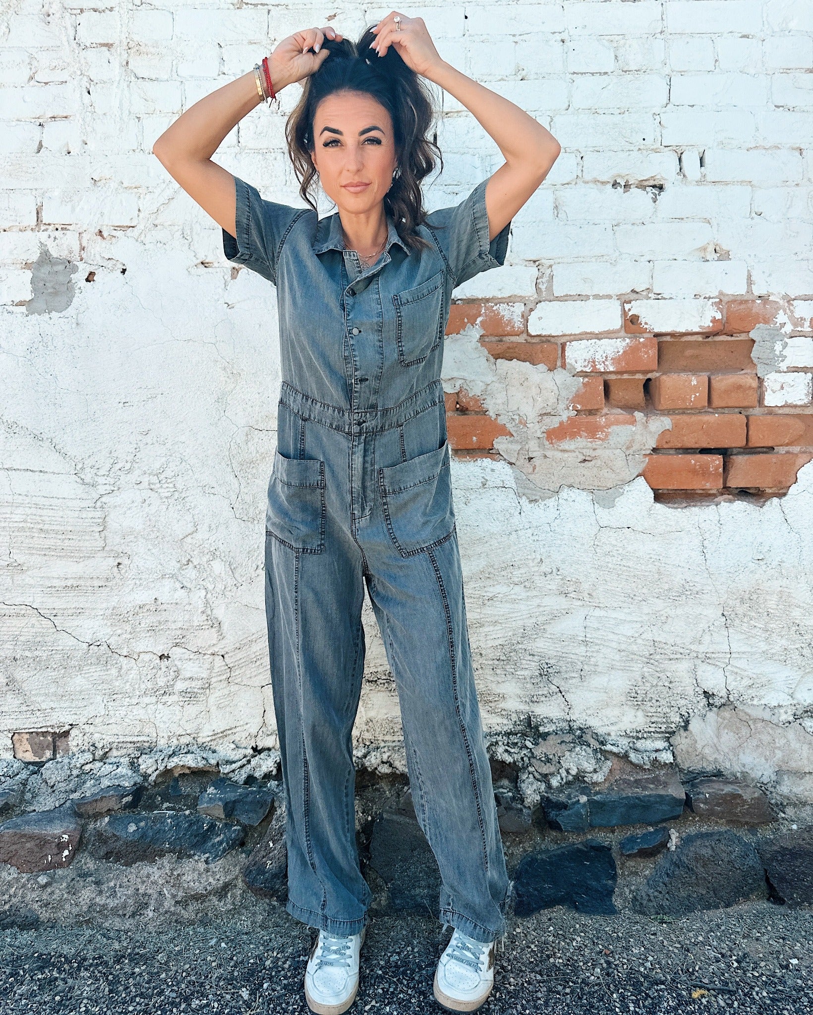 Tencel denim jumpsuit on sale