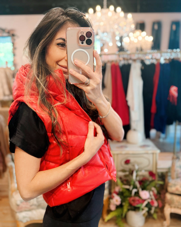 The Game Day Winter Hooded Zip Up Vest