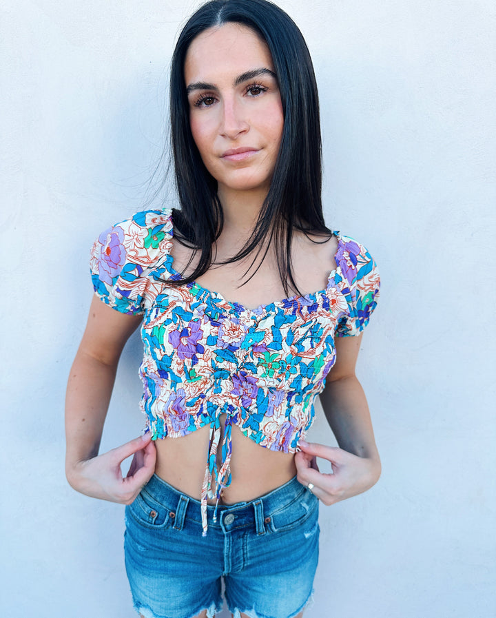 Malibu Sunset Crop Blouse