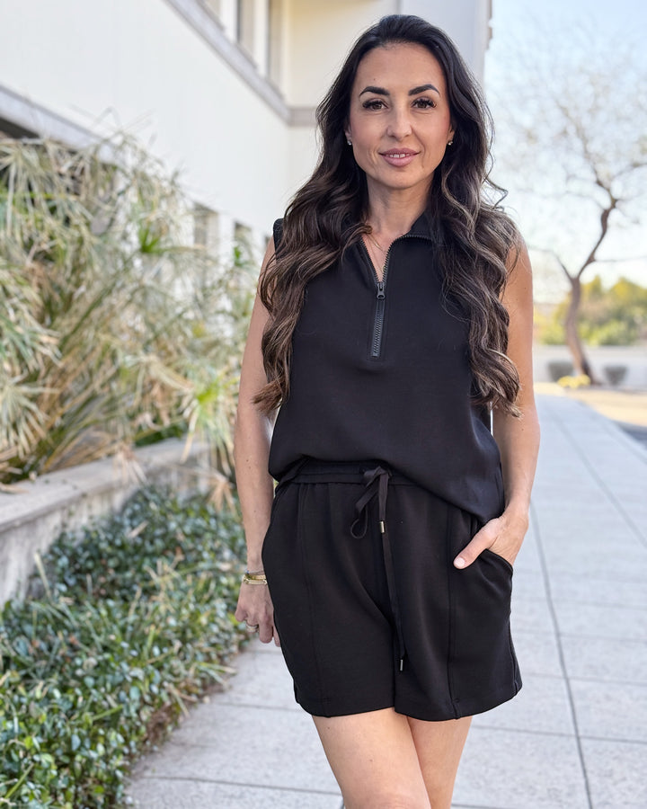 Woman on a sidewalk