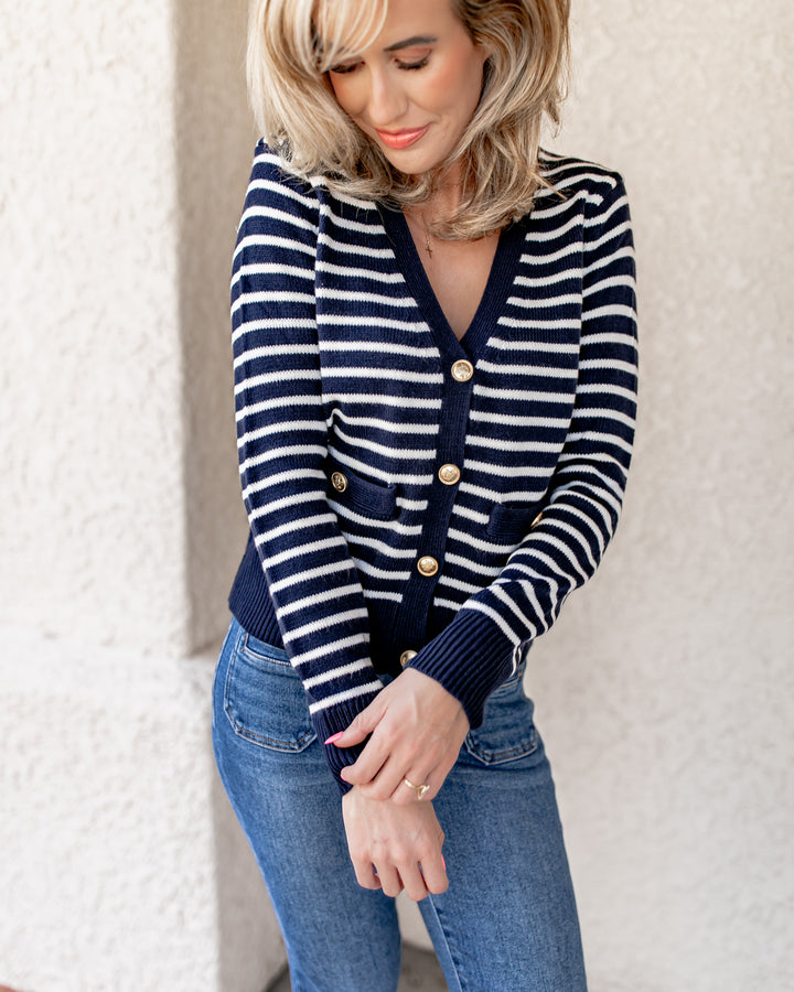 Nautical Stripe Cardigan