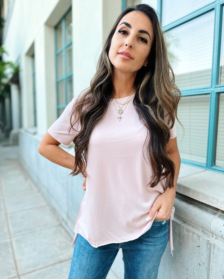 The Favorite Modal Tee - Pink