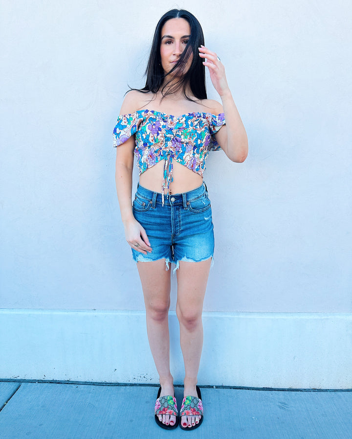 Malibu Sunset Crop Blouse