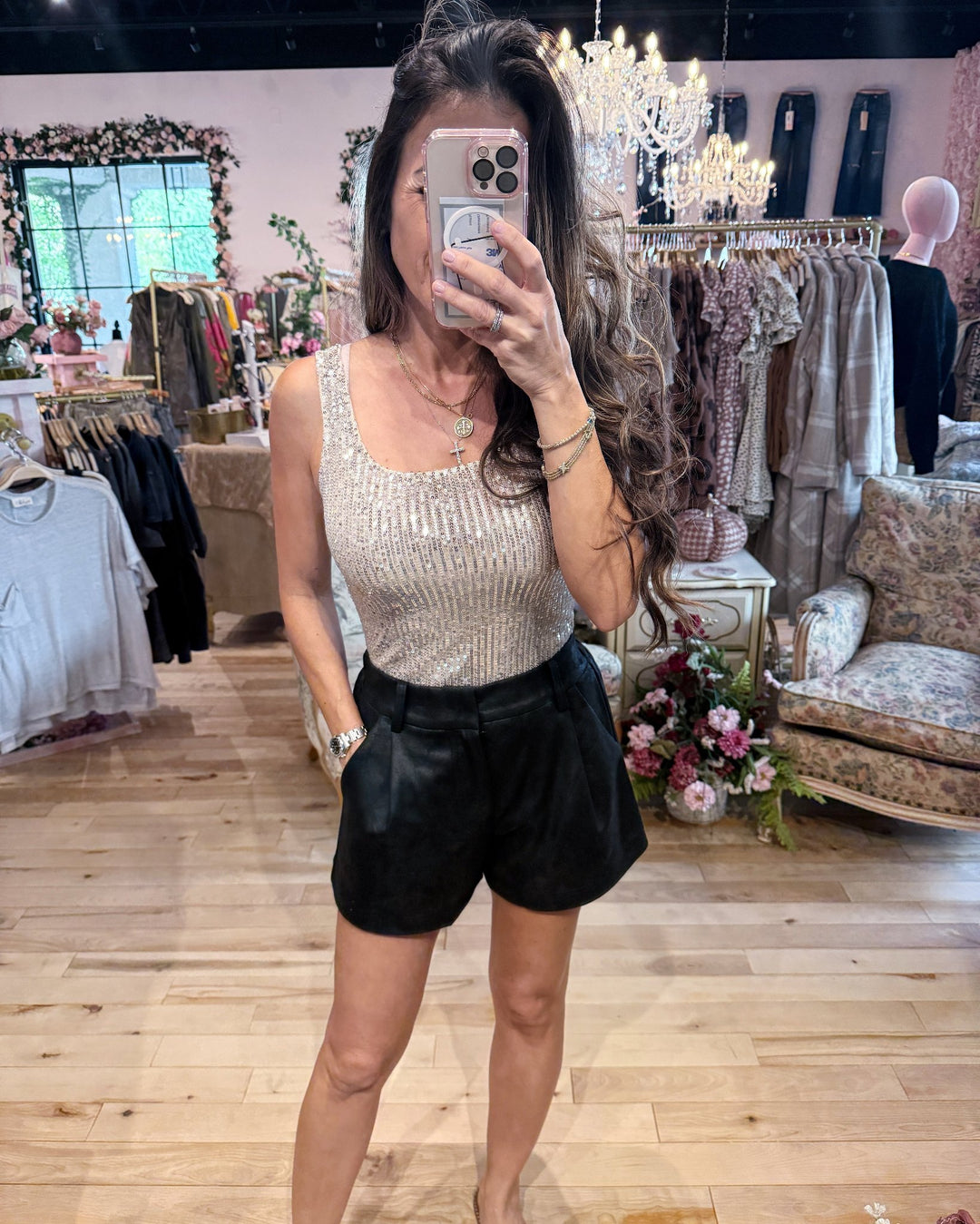 Hey Girl Sequined Bodysuit