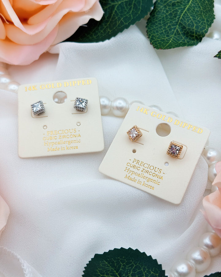 Elise 14K Gold Dipped Studs - 7 mm
