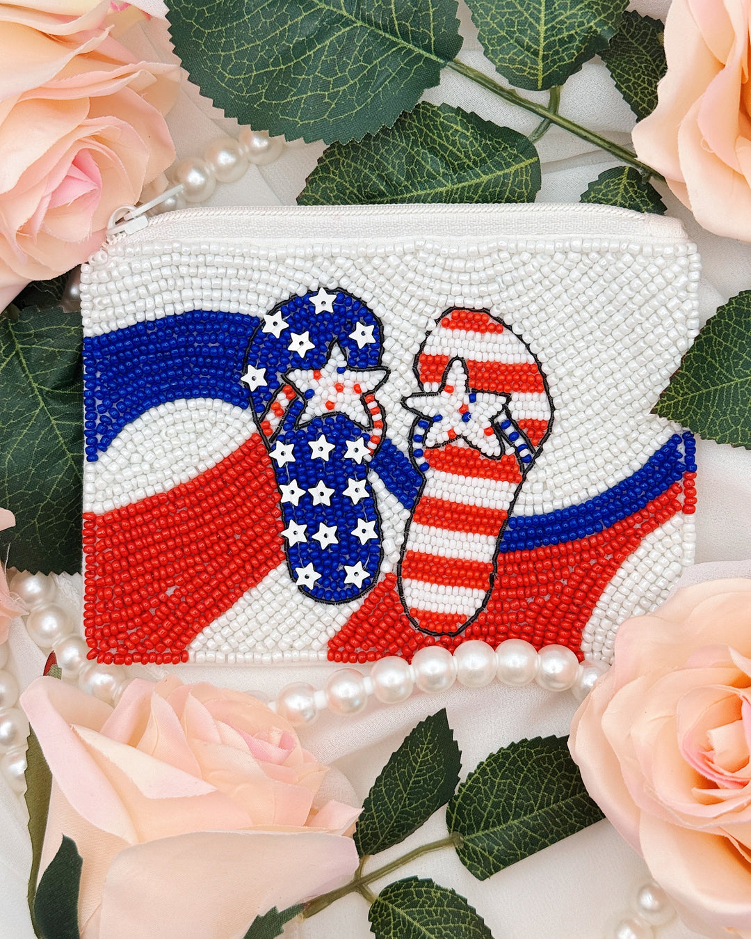 Patriotic Flip Flop Coin Pouch