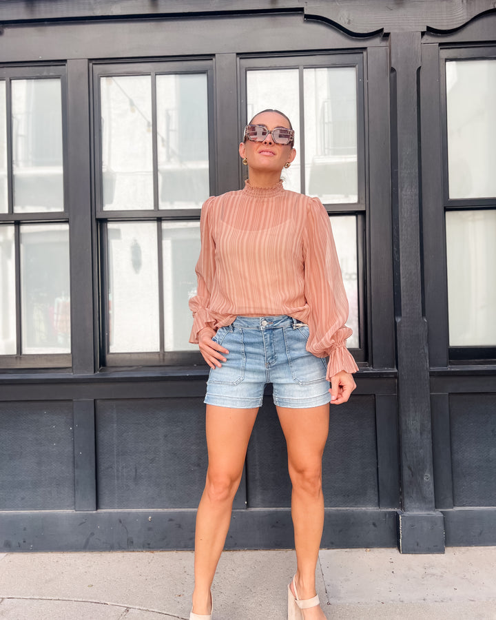 The Emilia Woven Sheer Top