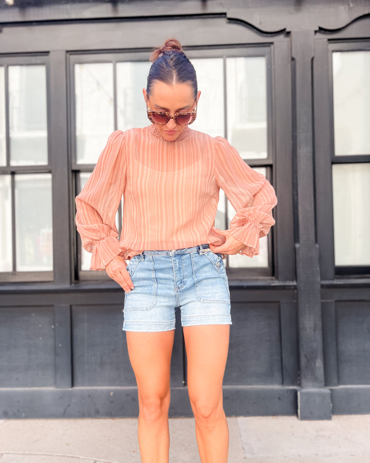 The Emilia Woven Sheer Top
