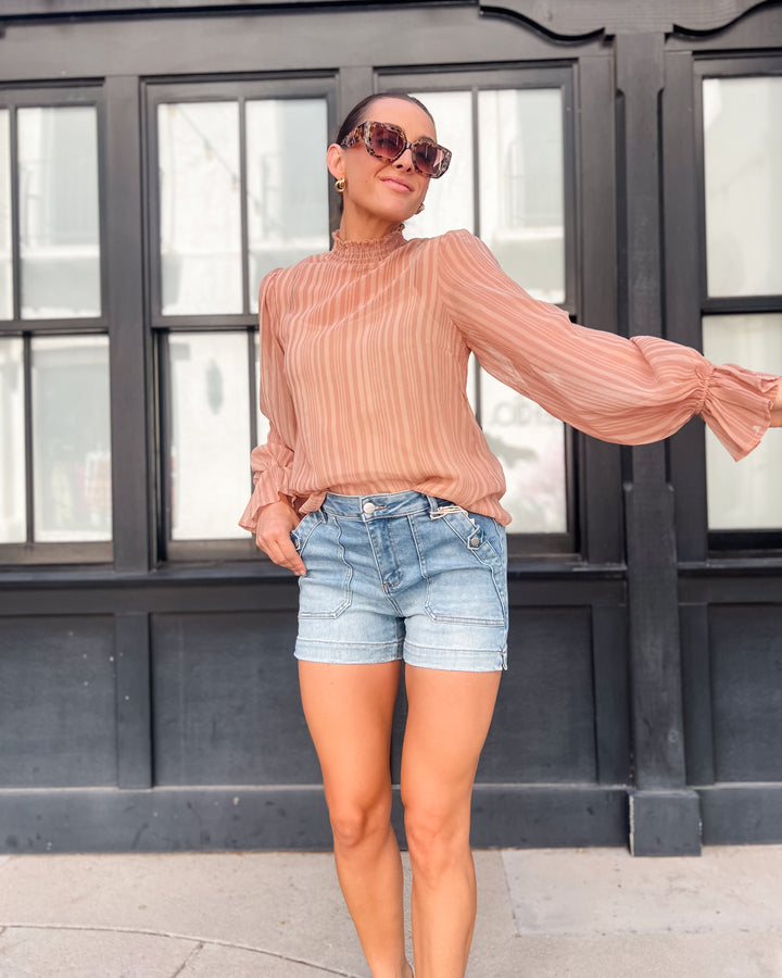 The Emilia Woven Sheer Top