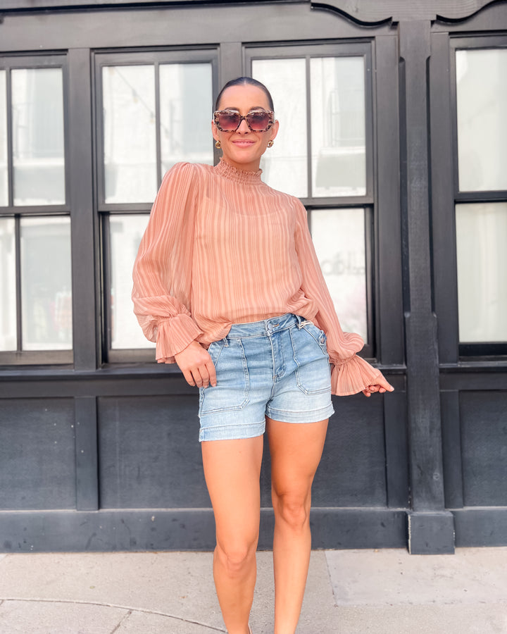 The Emilia Woven Sheer Top