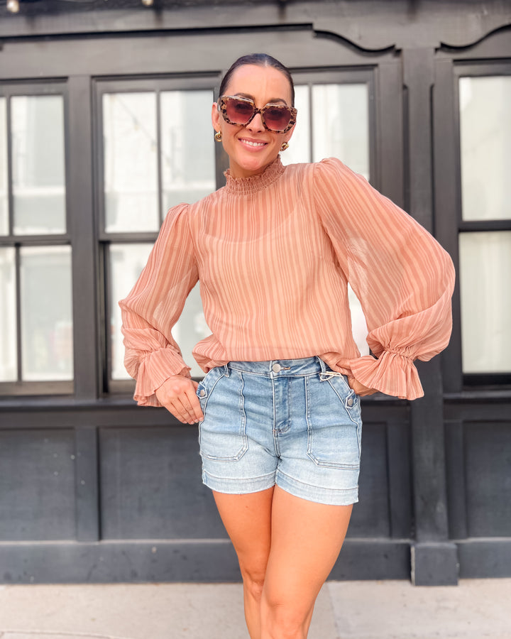 The Emilia Woven Sheer Top