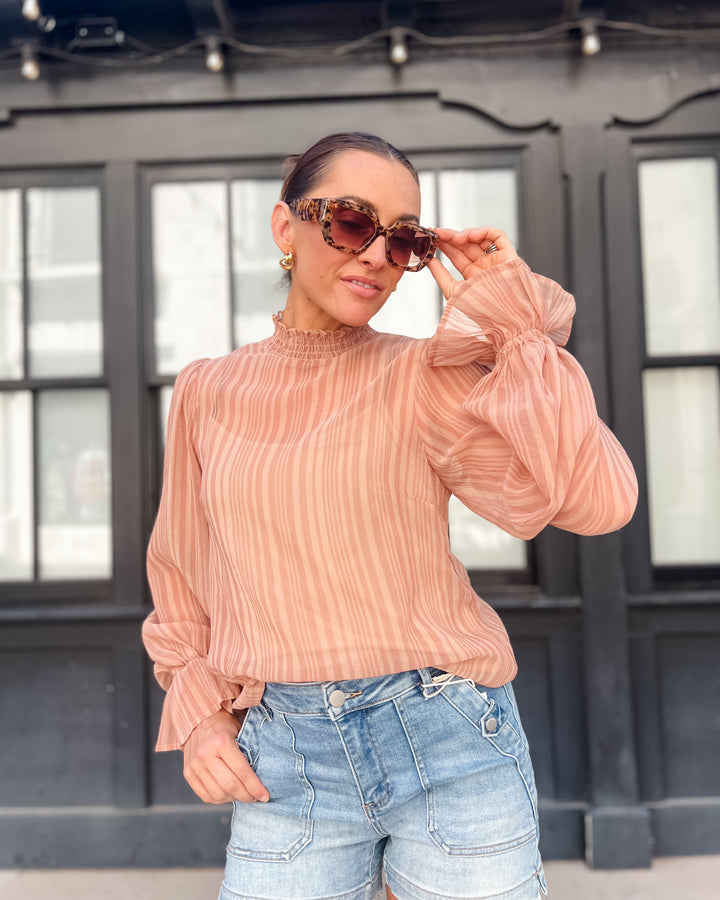 The Emilia Woven Sheer Top