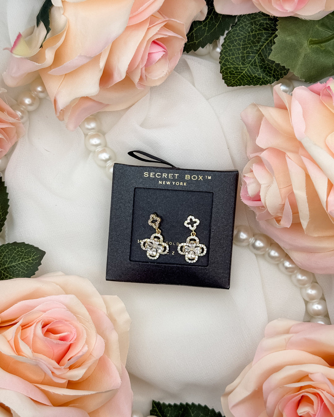 The Clover Drop Bling Earrings