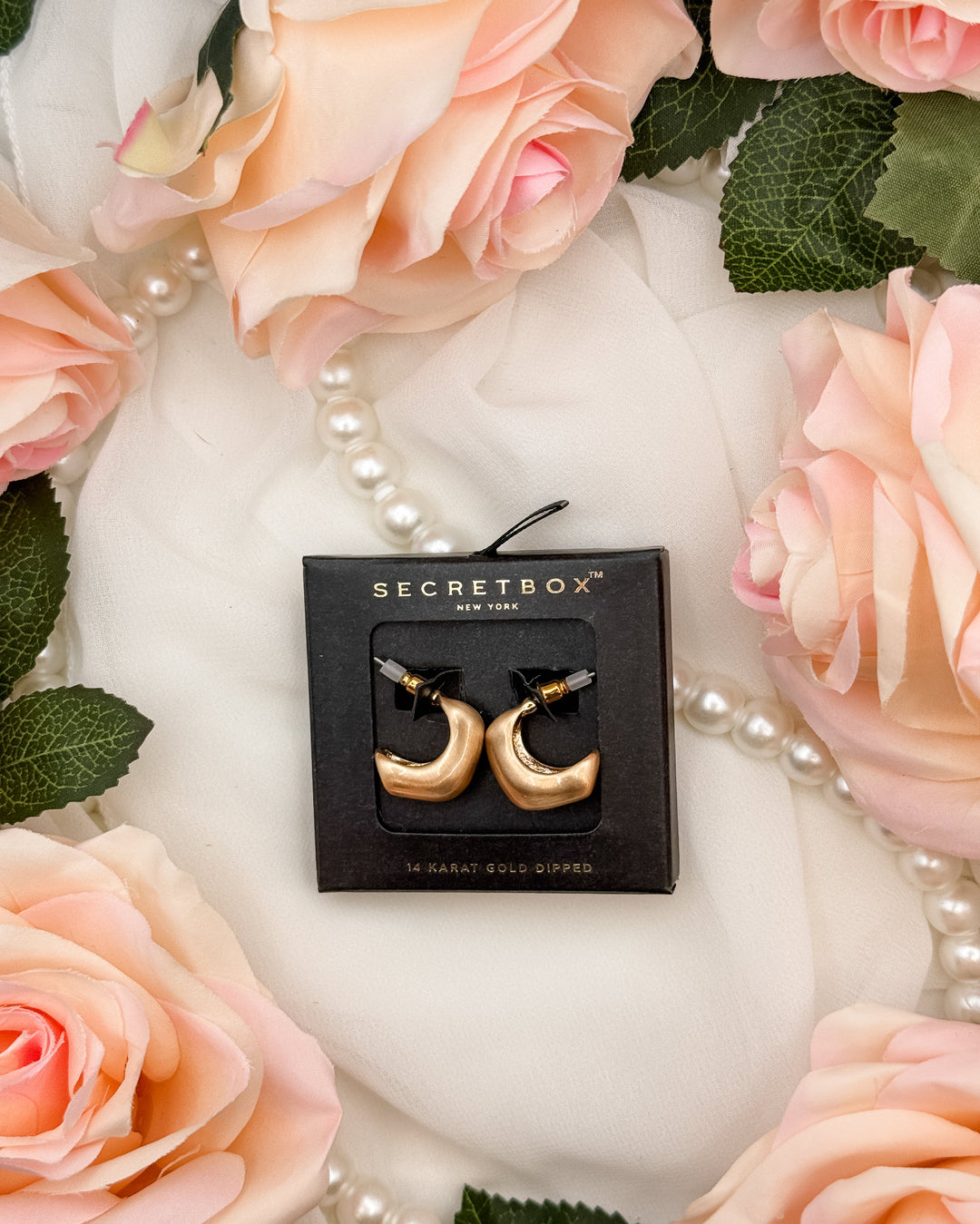 The Renée Sculpted Brushed Mini Hoops