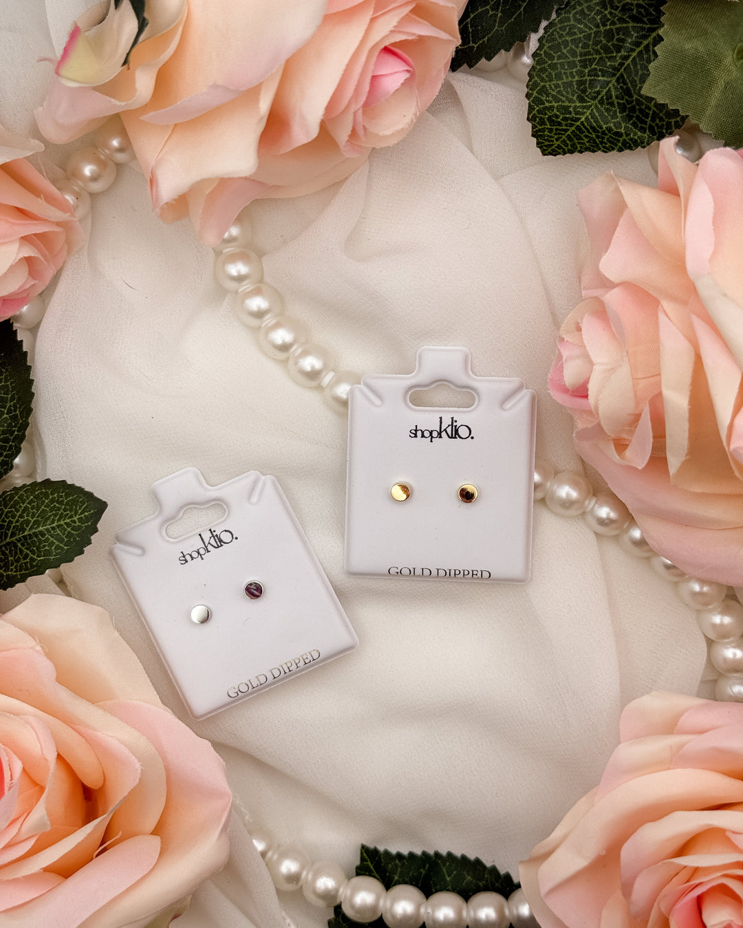 Tiny Circle Stud Earrings