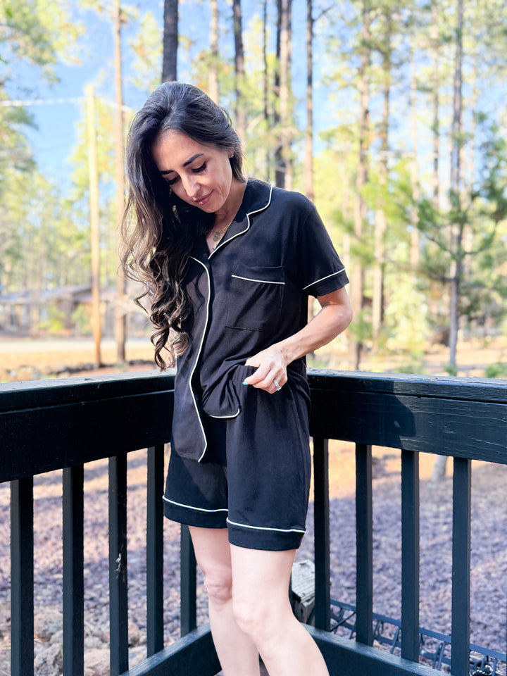 The Camille Pajama Shorts - Black