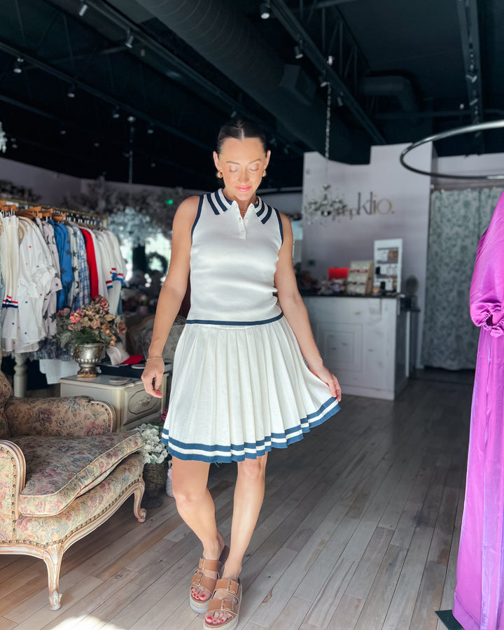 The Jackie Pleated Knit Skirt