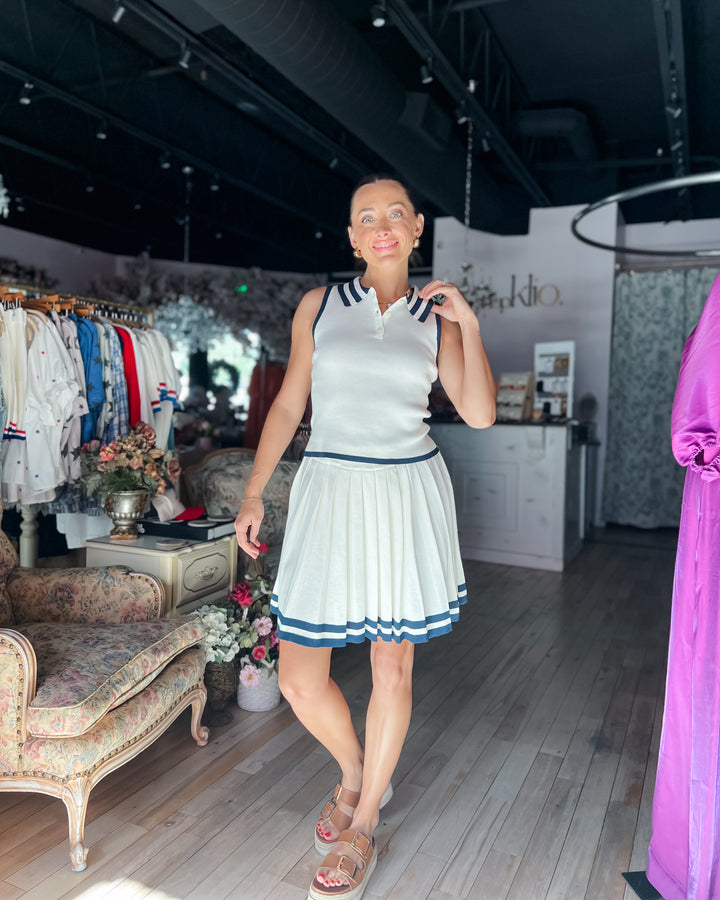 The Jackie Pleated Knit Skirt