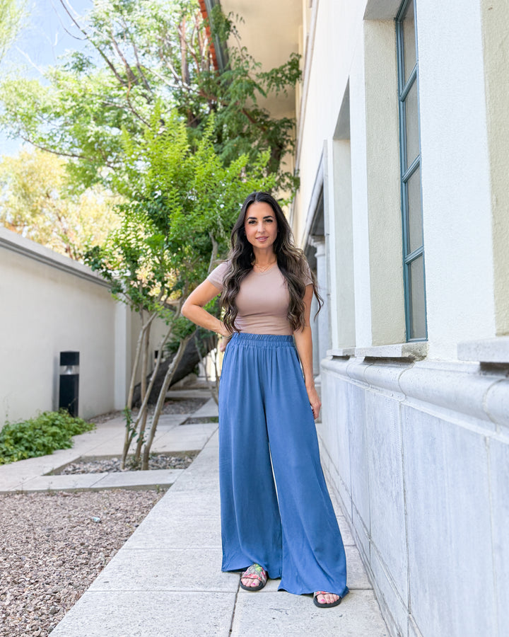The Maddie Ribbed Tee - Khaki