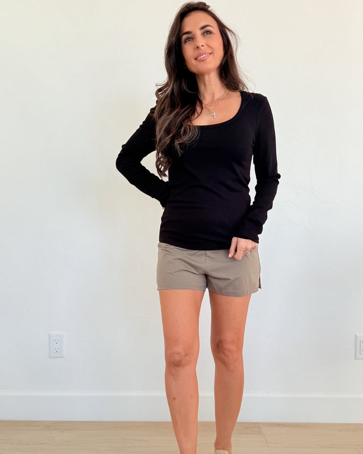 The Emma Long Sleeve Top - Black