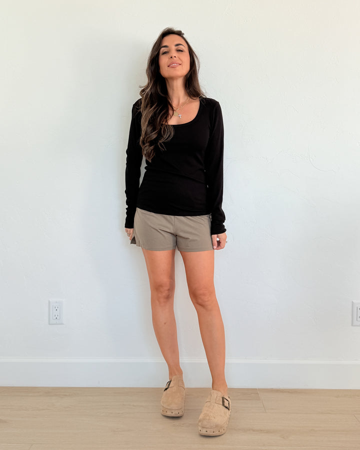 The Emma Long Sleeve Top - Black