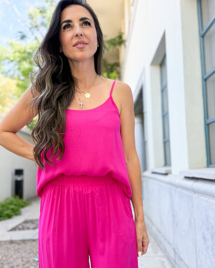 The Isla Cami - Hot Pink