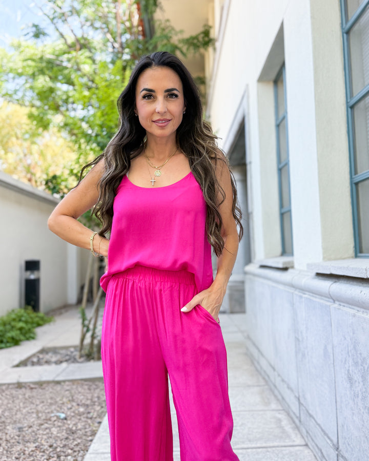 The Isla Cami - Hot Pink
