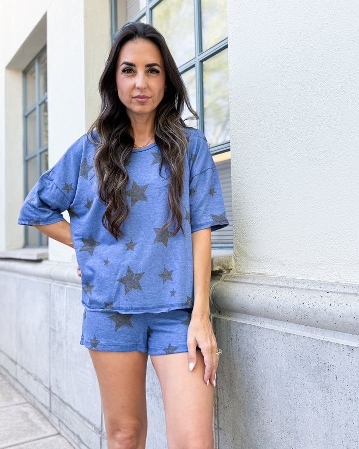 The Super Star Lounge Pajama Top - Blue