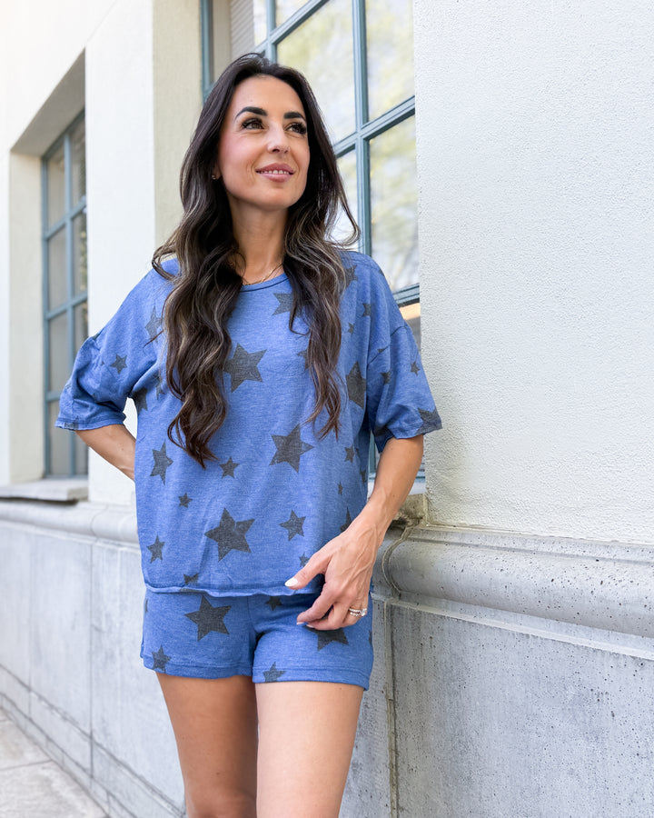 The Super Star Lounge Pajama Top - Blue