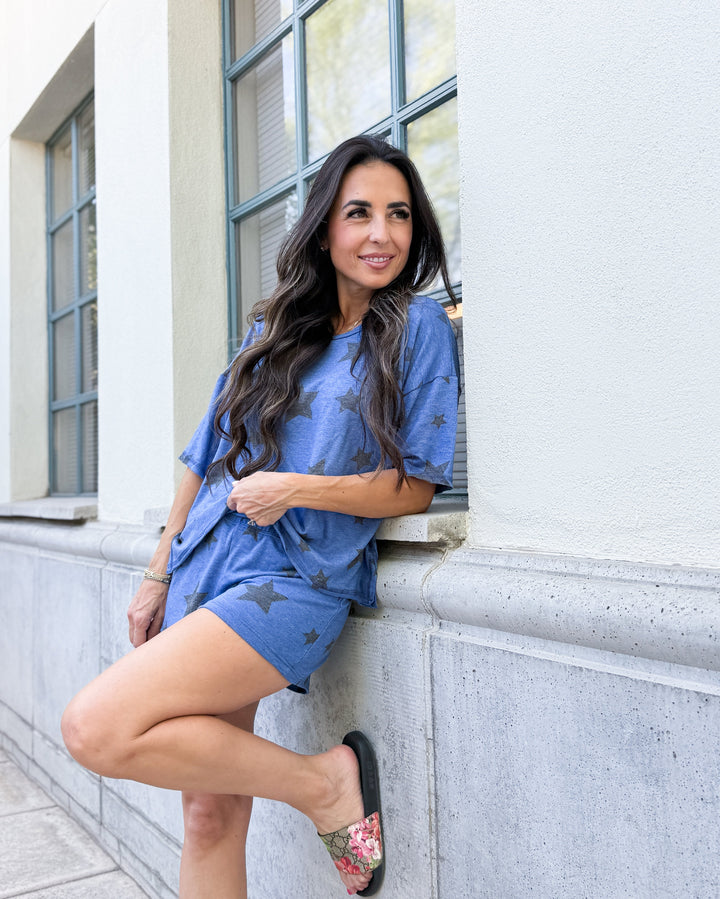 The Super Star Lounge Pajama Top - Blue