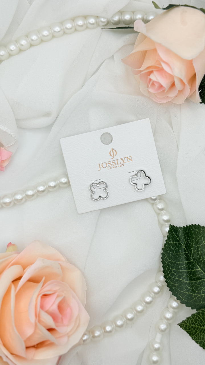 The Clover Etched Stud Earrings