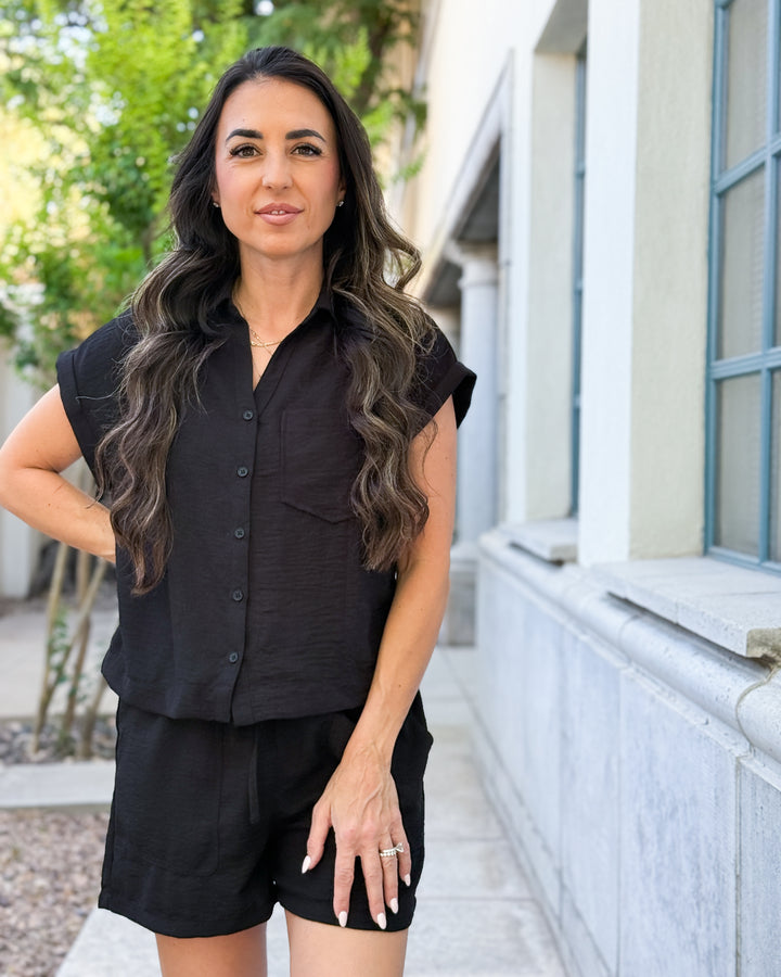 Maren Drawstring Shorts - Black