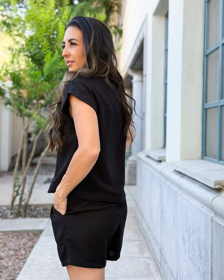 Maren Drawstring Shorts - Black