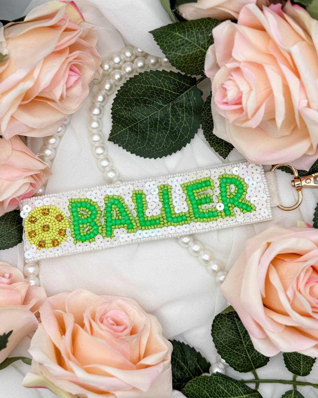 Baller Beaded Keychain