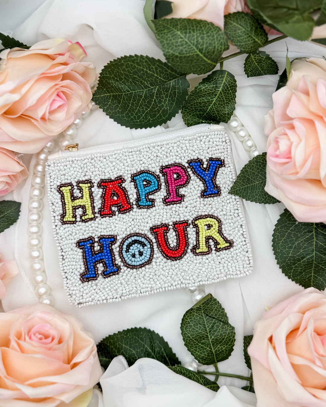 The Happy Hour Beaded Coin Purse